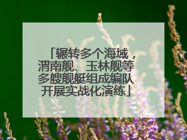 辗转多个海域，渭南舰、玉林舰等多艘舰艇组成编队开展实战化演练