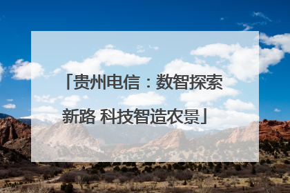 贵州电信：数智探索新路 科技智造农景