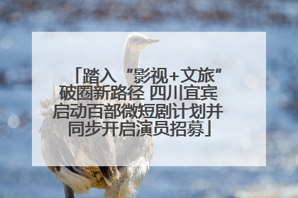 踏入“影视+文旅”破圈新路径 四川宜宾启动百部微短剧计划并同步开启演员招募