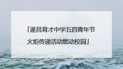 遂昌育才中学五四青年节火炬传递活动燃动校园