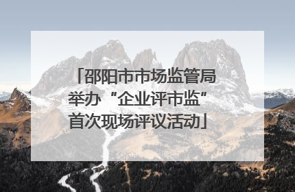 邵阳市市场监管局举办“企业评市监”首次现场评议活动
