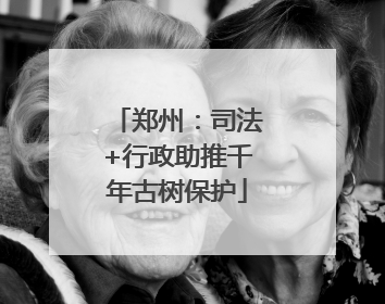 郑州：司法+行政助推千年古树保护