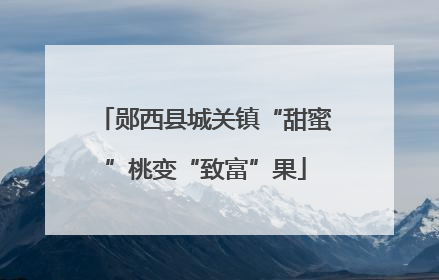 郧西县城关镇“甜蜜”桃变“致富”果