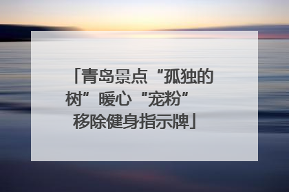 青岛景点“孤独的树”暖心“宠粉” 移除健身指示牌