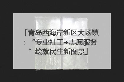 青岛西海岸新区大场镇：“专业社工+志愿服务”绘就民生新图景