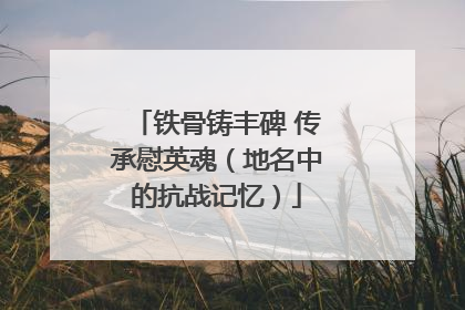 铁骨铸丰碑 传承慰英魂（地名中的抗战记忆）