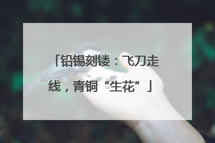 铅锡刻镂：飞刀走线，青铜“生花”