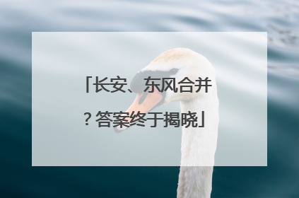 长安、东风合并？答案终于揭晓
