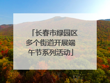 长春市绿园区多个街道开展端午节系列活动
