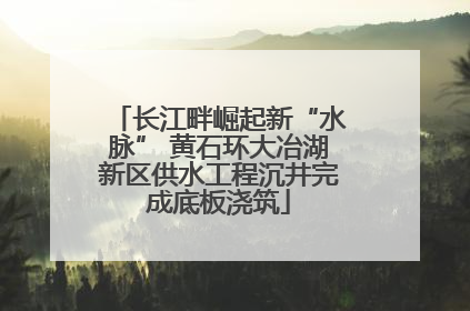 长江畔崛起新“水脉” 黄石环大冶湖新区供水工程沉井完成底板浇筑