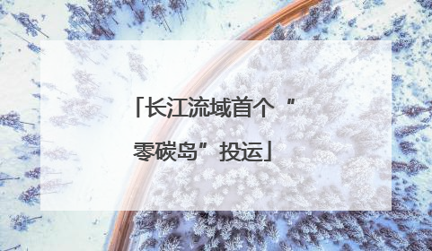 长江流域首个“零碳岛”投运