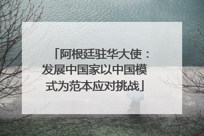 阿根廷驻华大使：发展中国家以中国模式为范本应对挑战