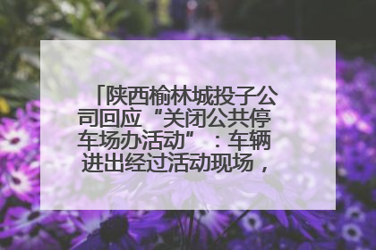 陕西榆林城投子公司回应“关闭公共停车场办活动”：车辆进出经过活动现场，为安全临时关闭