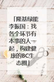 隆基绿能李振国：找各个环节有本事的人一起，构建健康的BC生态圈