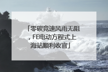 零碳竞速风雨无阻，FE电动方程式上海站顺利收官