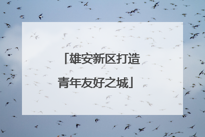 雄安新区打造青年友好之城