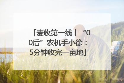 麦收第一线丨“00后”农机手小徐：5分钟收完一亩地