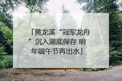 黄龙溪“冠军龙舟”沉入湖底保存 明年端午节再出水