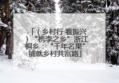 （乡村行·看振兴）“槜李之乡”浙江桐乡：“千年名果”铺就乡村共富路