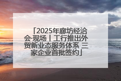 2025年廊坊经洽会·现场丨工行推出外贸新业态服务体系 三家企业首批签约