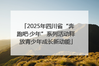 2025年四川省“奔跑吧·少年”系列活动释放青少年成长新动能
