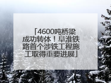 4600吨桥梁成功转体！阜淮铁路首个涉铁工程施工取得重要进展