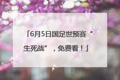 6月5日国足世预赛“生死战”，免费看！