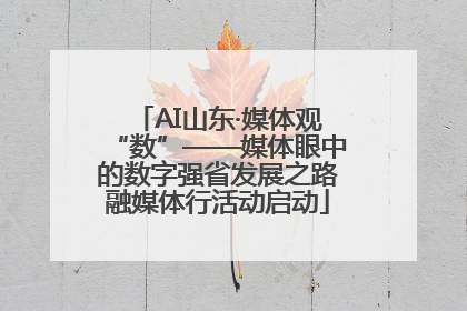 AI山东·媒体观“数”——媒体眼中的数字强省发展之路融媒体行活动启动