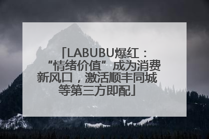 LABUBU爆红：“情绪价值”成为消费新风口，激活顺丰同城等第三方即配
